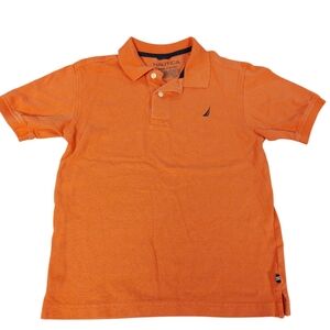 EUC Nautica Kids Bright Coral Polo Shirt Size 10/12